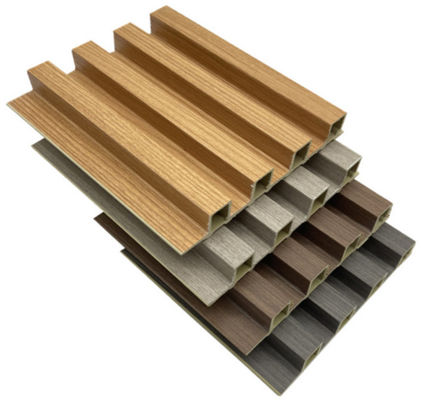Panneaux de placage en bois colorés en ondes géométriques 3D revêtement murale en PVC pour fond de télévision