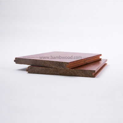 Plancher en bambou gratté à la main de 12 mm résistant à l'humidité du charbon de bois