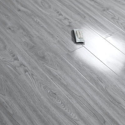 1218x196x8/12mm Plancher en bois gris plancher stratifié avec aide à la formation sur place