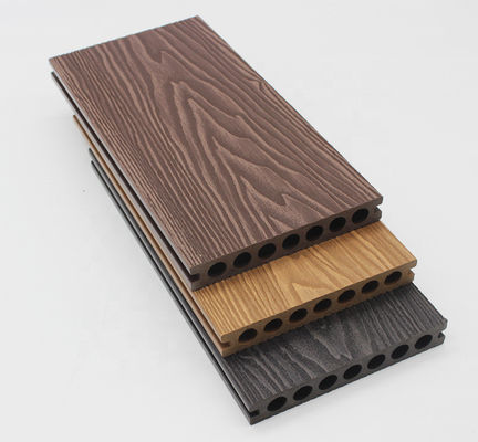 Decking résistant aux fissures et imperméable à l'eau avec une gravure 3D lisse et une densité de 1,3%-1,4%