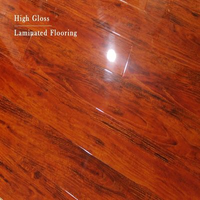 Cliquez sur le revêtement de sol stratifié 15 mm haut Glossy plancher en bois stratifié avec coussin attaché