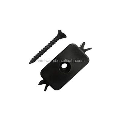Accessoires de revêtement de sol Clip de revêtement de sol composite en matière plastique cachée avec vis en acier inoxydable
