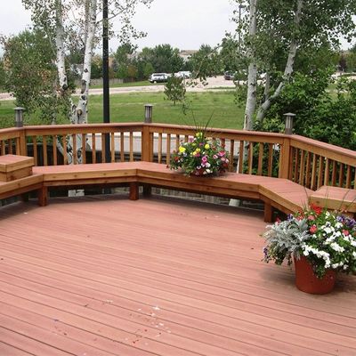 Système de revêtement de sol en bambou T G Système de revêtement de sol extérieur Bpc Panneau de patio thermo-traité