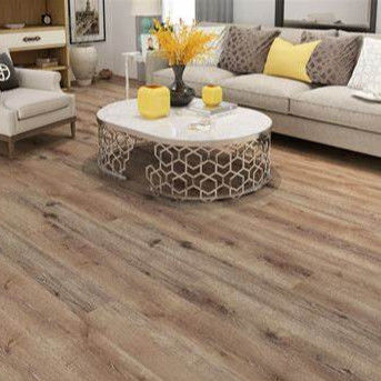 SPC Rigid Core Cliquez sur les planchers inférieurs Meilleur placage en bois réel pour les immeubles de bureaux 6'x36