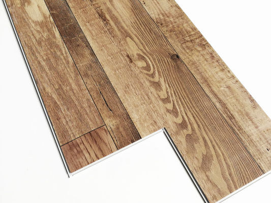 SPC Rigid Core Cliquez sur les planchers inférieurs Meilleur placage en bois réel pour les immeubles de bureaux 6'x36