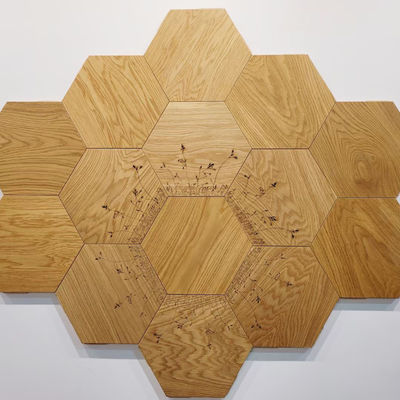 Plancher en bois à plusieurs couches de 15 mm en chêne de noyer pour les escaliers de chambre à coucher Installer
