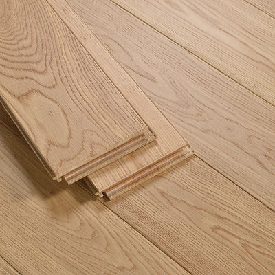 Structure de 3 couches de 10 mm Plancher en bois brossé en chêne blanc allemand Herringbone