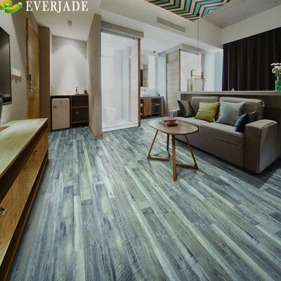 Couleur simple 20 mil bleu décno pierre plancher SPC parfait pour le commerce