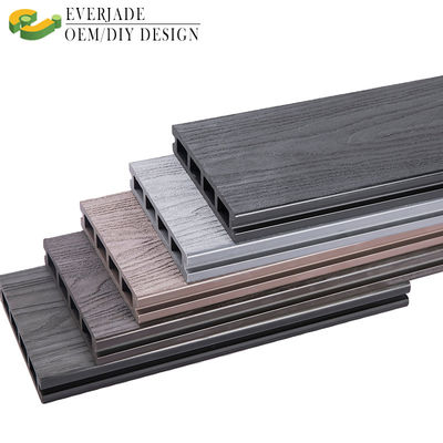 3d en relief de revêtement de sol composite co-extrusion planches creuses en WPC pour jardin en plein air Everjade