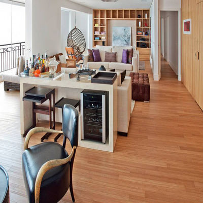 Plancher en fibre creuse en bambou 100% durable pour le parquet intérieur de la maison