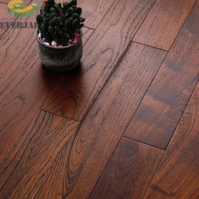 Plancher en bois massif de chêne blanc lisse T G Conçu en bois rouge Noir Brun Vintage