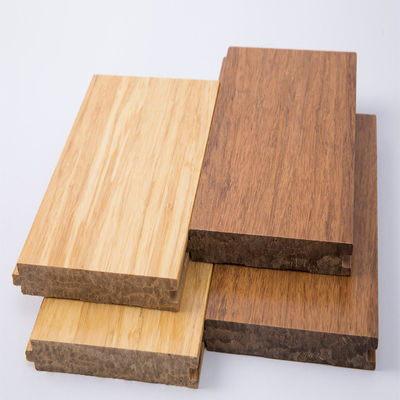 Plancher en bambou enchaîné à la main en style naturel carbonisé