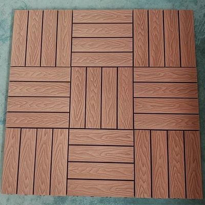 DIY Cliquez sur verrouiller le sol extérieur Carreaux de revêtement de sol composite bois-plastique pour le sol du jardin