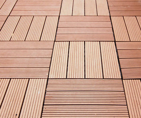 DIY Cliquez sur verrouiller le sol extérieur Carreaux de revêtement de sol composite bois-plastique pour le sol du jardin