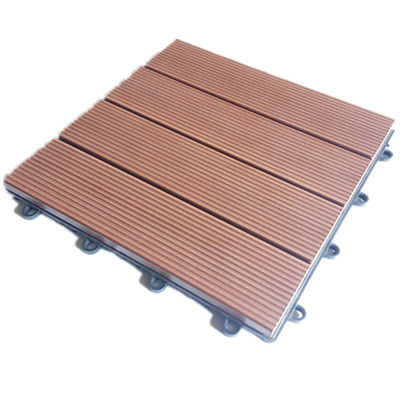 DIY Cliquez sur verrouiller le sol extérieur Carreaux de revêtement de sol composite bois-plastique pour le sol du jardin