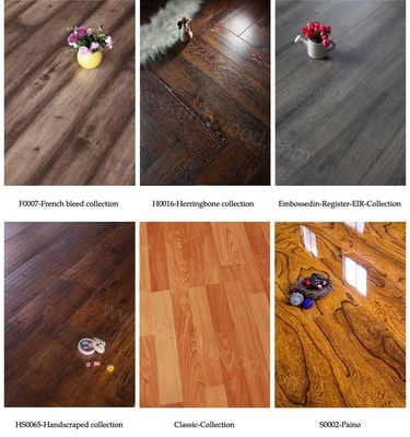 Plancher en vinyle laminé rigide imperméable à l'eau à l'intérieur avec une texture en bois