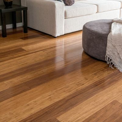 Plancher en bois naturel à verrouillage par clic en bambou pour les espaces extérieurs