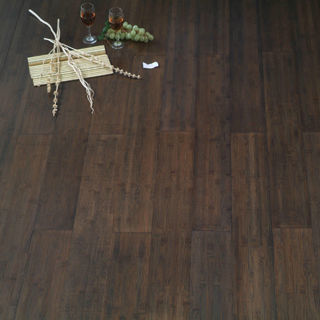 T G Parquet de plancher en bambou tissé à brins de couleur naturelle avec certificat ISO14001