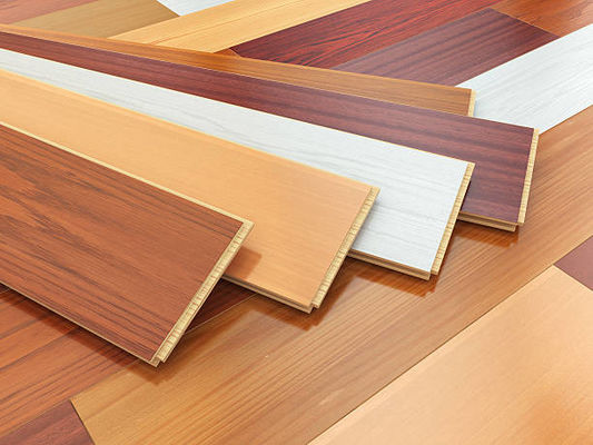 MDF HDF plancher en stratifié avec adhésif de plancher en bois