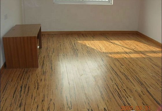 Plancher en bambou à verrouillage facile de style design moderne, plancher en bois massif de bambou de 12 mm à 14 mm