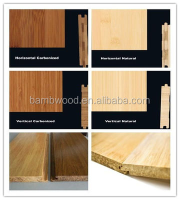 Carreaux de plancher en bambou de qualité/béton à brins tissés plancher en bambou pour intérieur