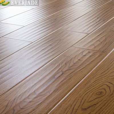 Plancher stratifié en V-Groove écologique avec V-Groove Edge Style en bois gris noir