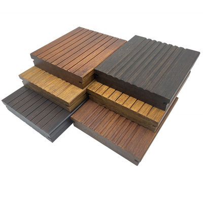 Projets de bois massif à grain résistant au feu Moso bamboo decking boards