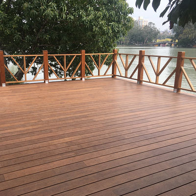 Projets de bois massif à grain résistant au feu Moso bamboo decking boards