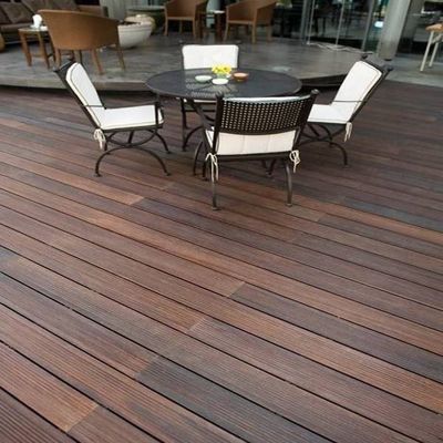 Projets de bois massif à grain résistant au feu Moso bamboo decking boards