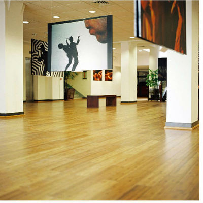 Plancher en bambou en fil naturel tissé de 12 mm pour les maisons adaptées aux enfants et aux animaux