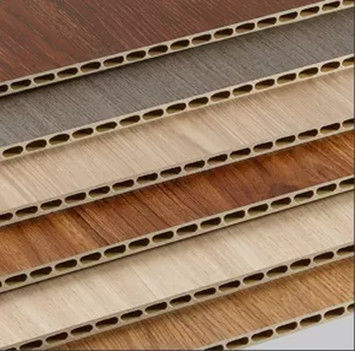 Matériau de décoration de bureau Eco-friendly Bambou fibre de bois PVC revêtement mural composite