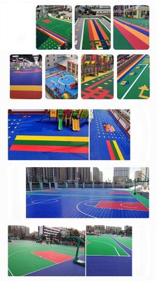 Tapis de sol de sport en plastique pour jardin d'enfants avec plancher suspendu en couleurs personnalisées