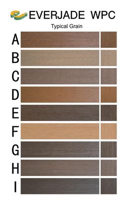 Des planches de revêtement en bois en plastique composite en relief pour le porche du patio