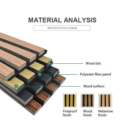 Panneaux acoustiques en bois décoratifs 3D personnalisés pour une absorption sonore très efficace