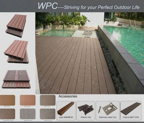 Plancher en Wpc composite 100% recyclable pour terrasse de jardin et piscine