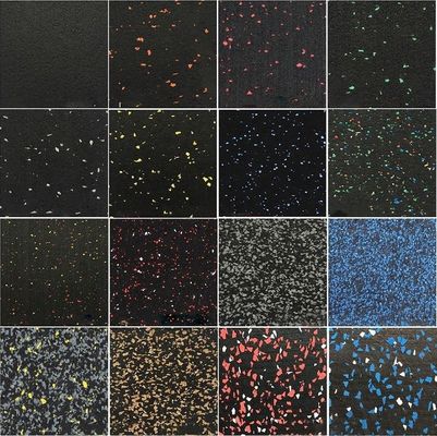 Plancher en caoutchouc interlocking personnalisé pour les rouleaux de sol de gym 15 mm/25 mm pour l'absorption des chocs