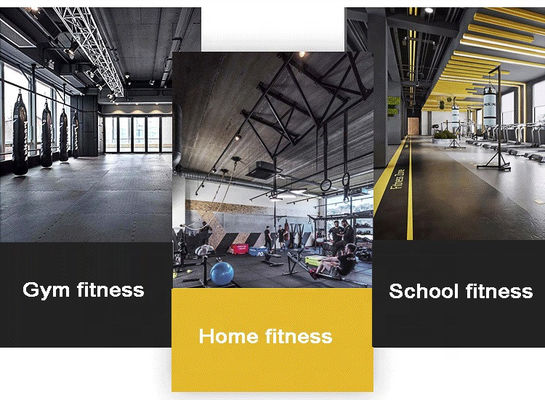 Personnaliser le tapis de sol de gym avec 85% de granulés SBR 15% de granulés EPDM d'épaisseurs différentes