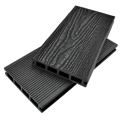 Faites-le vous-même gris clair en relief profond co-extrudé piscine planches imperméables extérieures Piso Wpc Decking