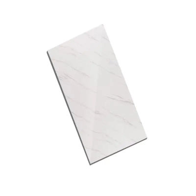 Plaque de marbre multicolore pour le plancher, les murs de la douche et les comptoirs
