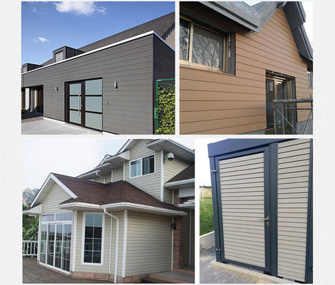 Matériau de décoration de murs extérieurs Panneau WPC avec texture de grain de bois et surface de ponçage