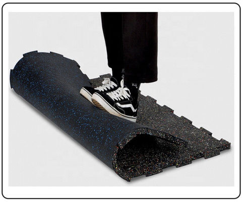 85% SBR Granules 15% EPDM Granules Eva Gym Planche de tapis pour le sol en caoutchouc de garage/sous-étage