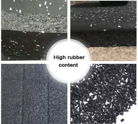 85% SBR Granules 15% EPDM Granules Eva Gym Planche de tapis pour le sol en caoutchouc de garage/sous-étage