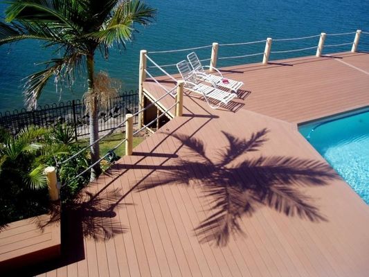Décoration composite en bois en relief écologique pour jardin et patio