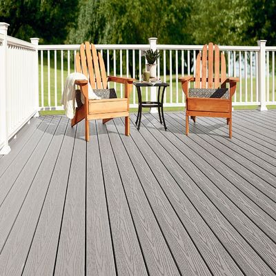 Traitement de surface double Decking WPC 18 mm au-dessus de l'épaisseur pour le parc Balcon jardin