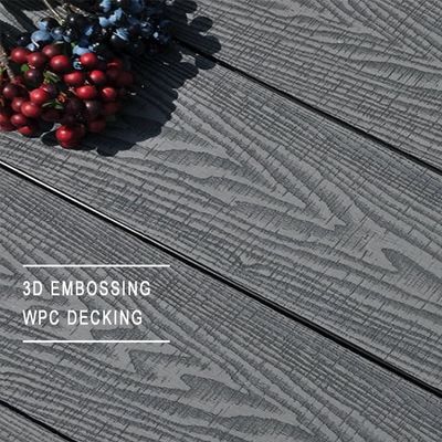 10,3%-1,4% Densité de pont rapide Carreaux de pont extérieurs en bois composite en blanc islandais