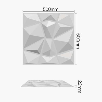 Fond de télévision de salon de luxe 500 mm * 50 mm PVC panneau mural 3D avec un design moderne