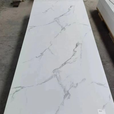 Impression 3D personnalisée en noir PVC Marbre feuille UV pour l'art moderne Panneaux de décoration murale intérieure